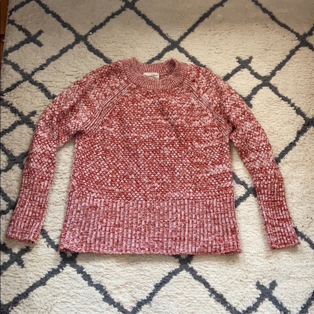 Red and white sweater